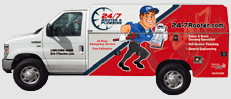 24/7 Rooter & Plumbing van