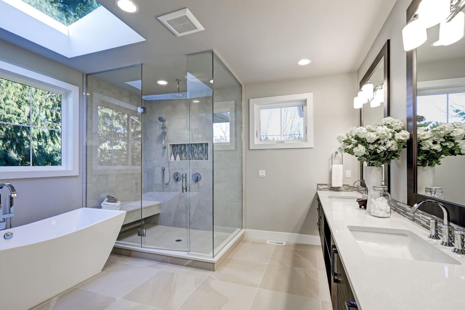 shower glass bathtub